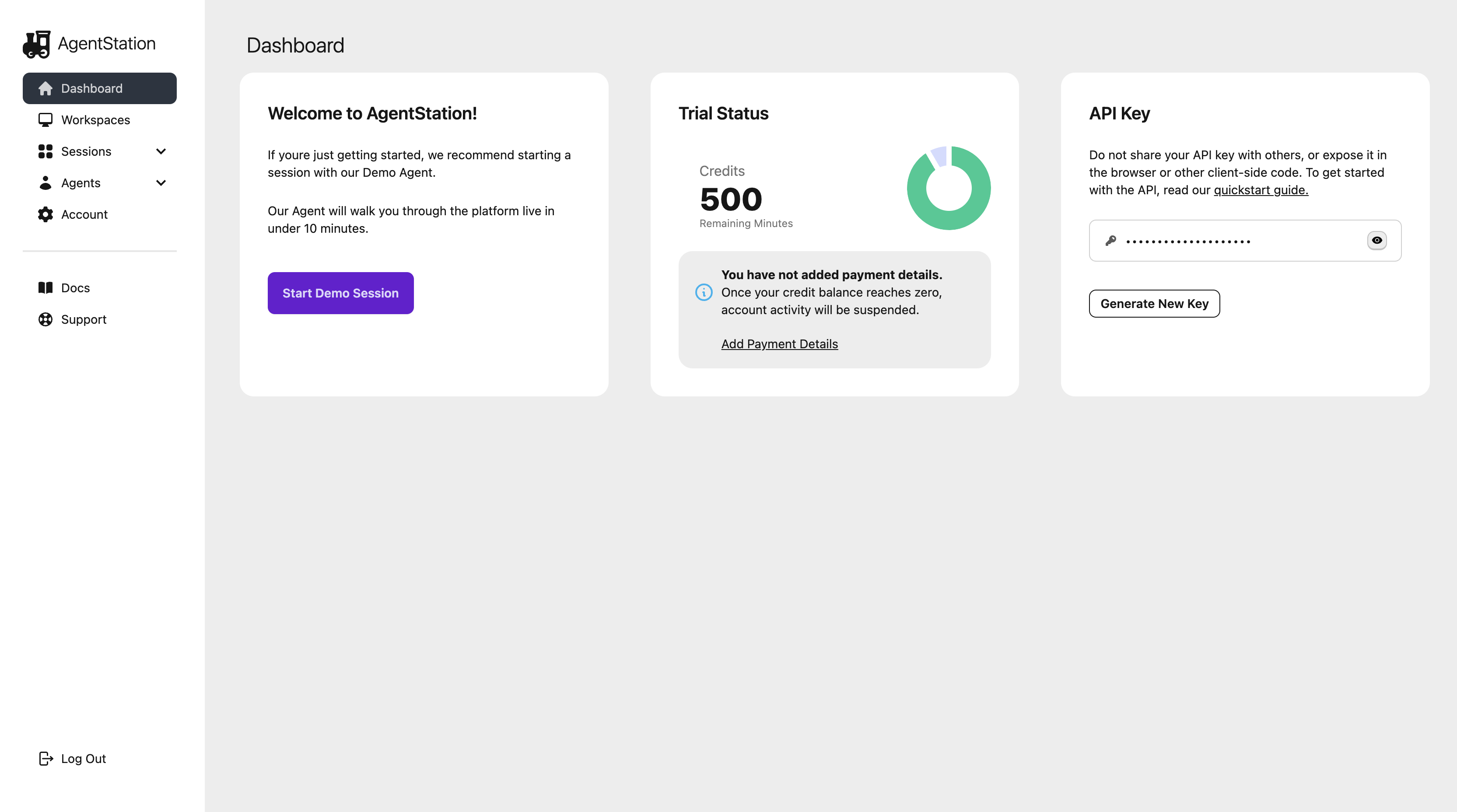 AgentStation Dashboard